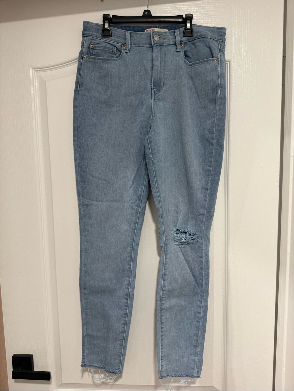 Signature by Levi Strauss High Rise Skinny Distressed Jeans